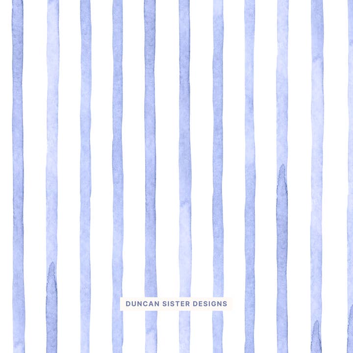 Duncan Sister Designs - Wholesale Stationery/Notecard Set - Spring Stripe Preppy Notecards – Set of 8, USA Made5