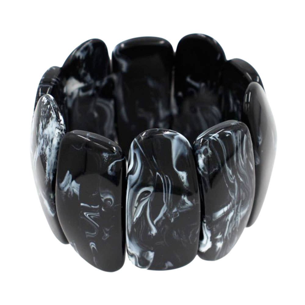 Sensibling Corp. – Pulseira por atacado – Pulseira Larga Marmoreada Esticável em Negrito9