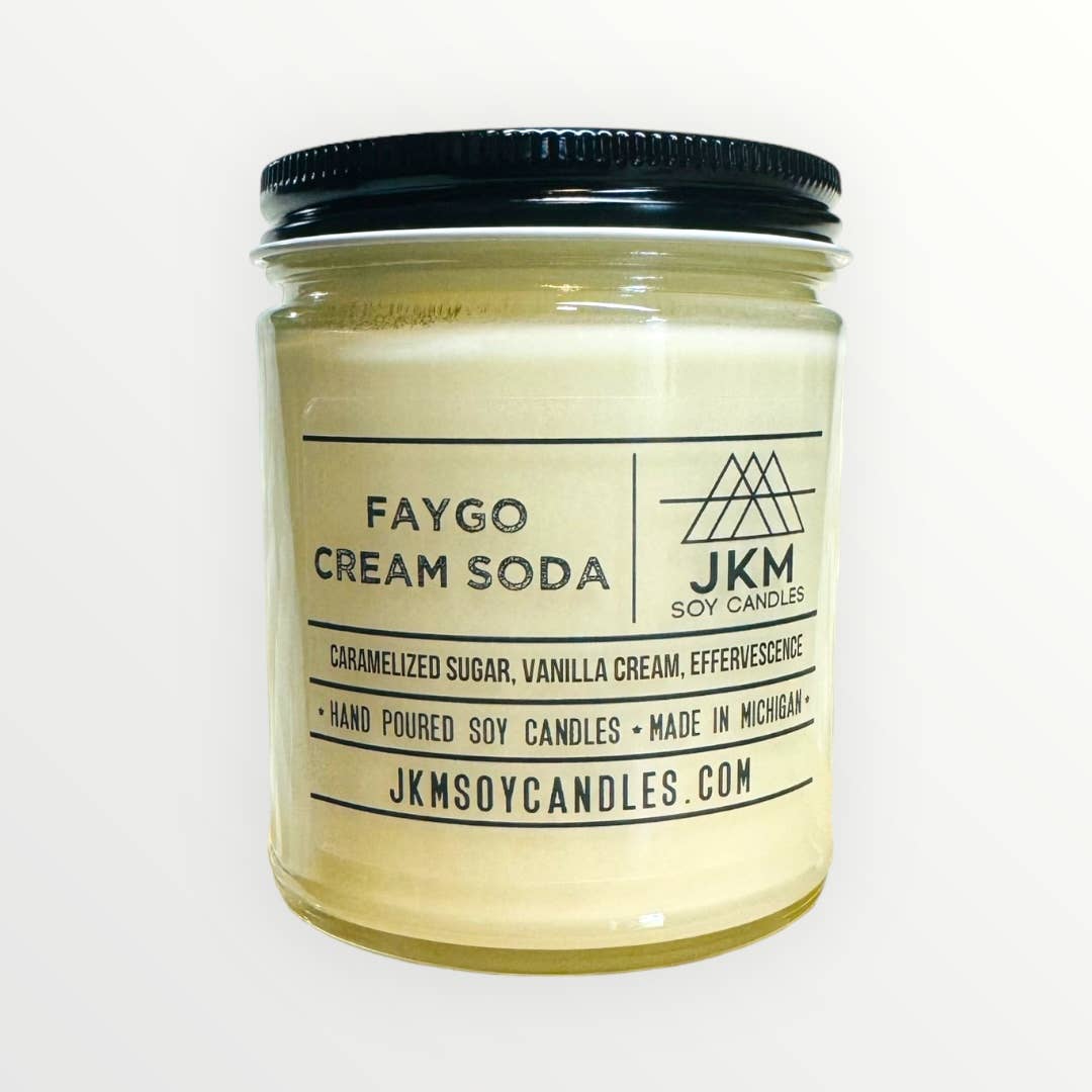 JKM Soy Candles - Wholesale Jar/Filled Candle - Faygo Cream Soda - Michigan Collection2