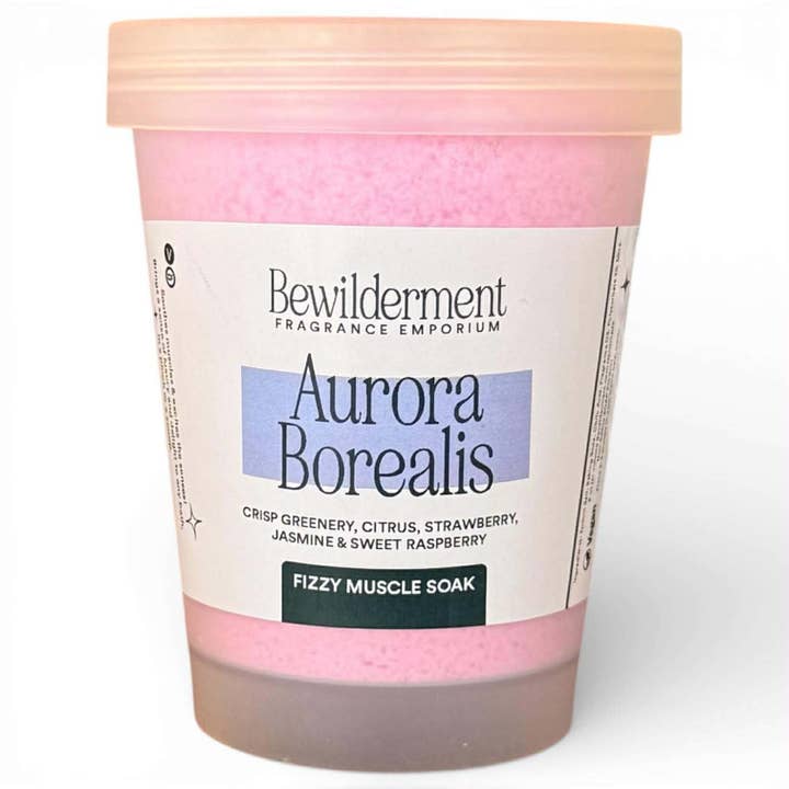 Aurora Borealis Fizzy Muscle Soak with Epsom Salt for wholesale by Bewilderment