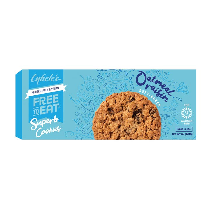Awakened Foods - Wholesale Cookie - Cybele's Free to Eat Soft-Baked Oatmeal Raisin Cookies1
