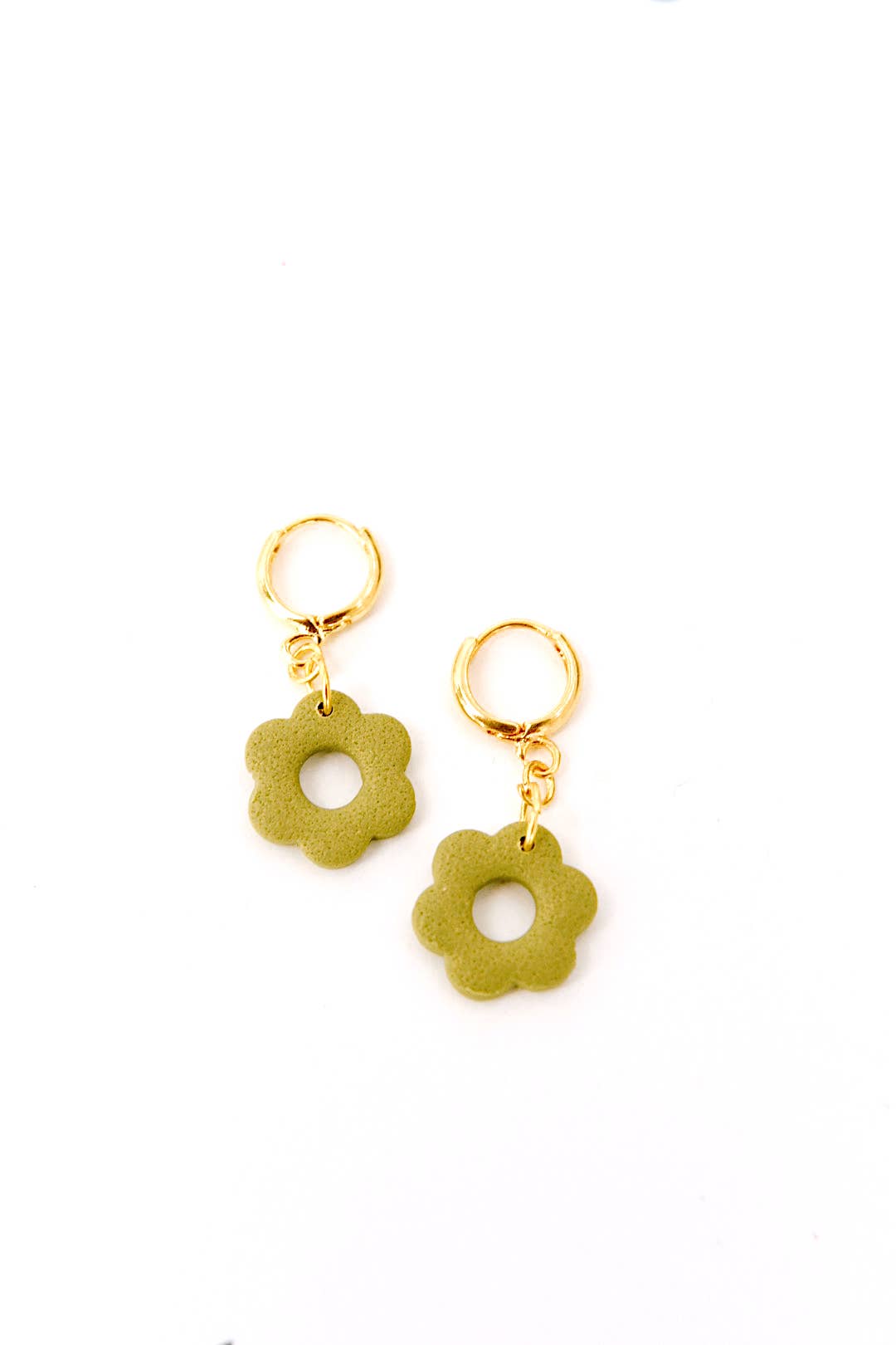 Golden Hour Designs - Wholesale Huggie Earrings - Handmade Clay Daisy Huggie Earrings9