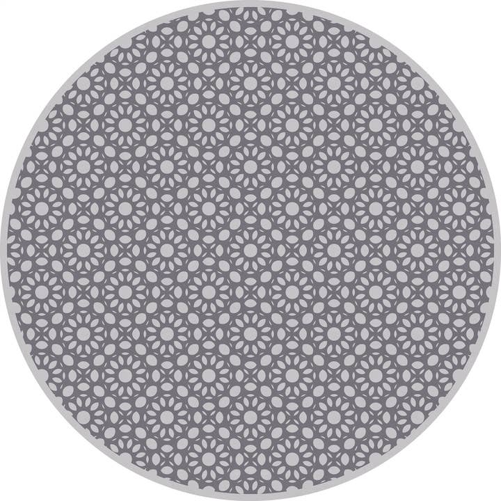 SBC Decor - Venta al por mayor Alfombra pequeña - Revestimiento de suelo de vinilo geométrico gris dalia para interiores y exteriores