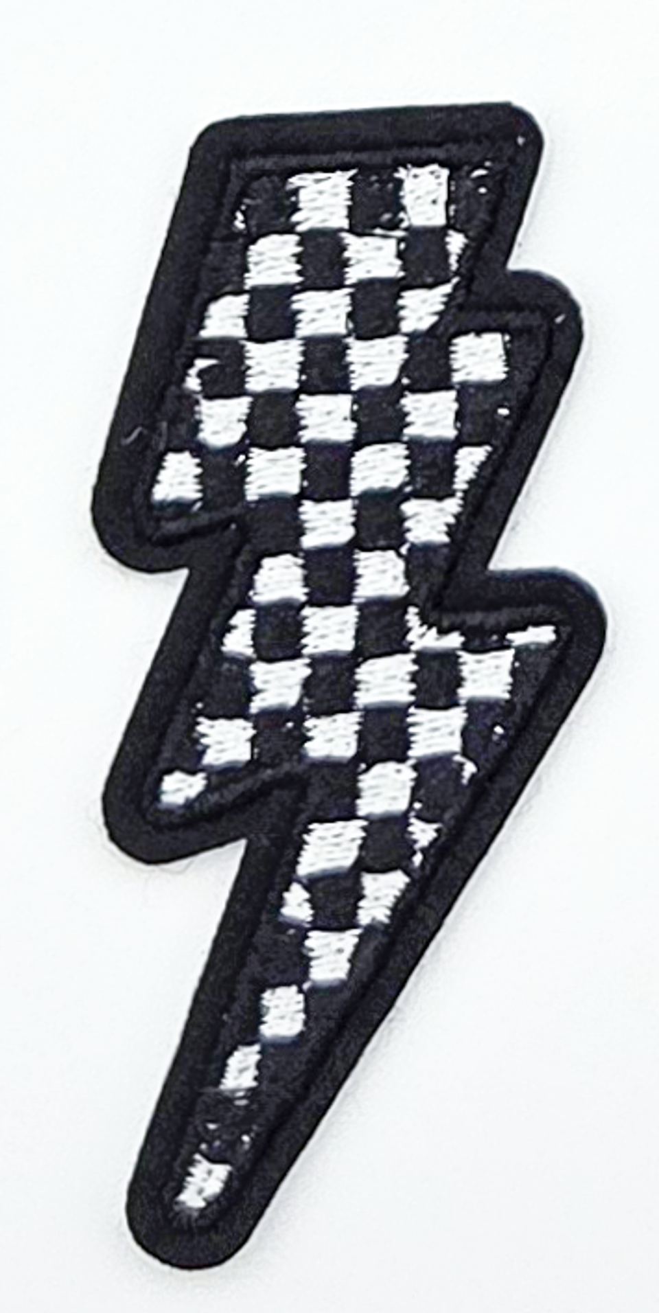 Trendy Transfers - Vendita all'ingrosso Toppe - Toppa ricamata a forma di fulmine a scacchi per CAPPELLO/TASCA5