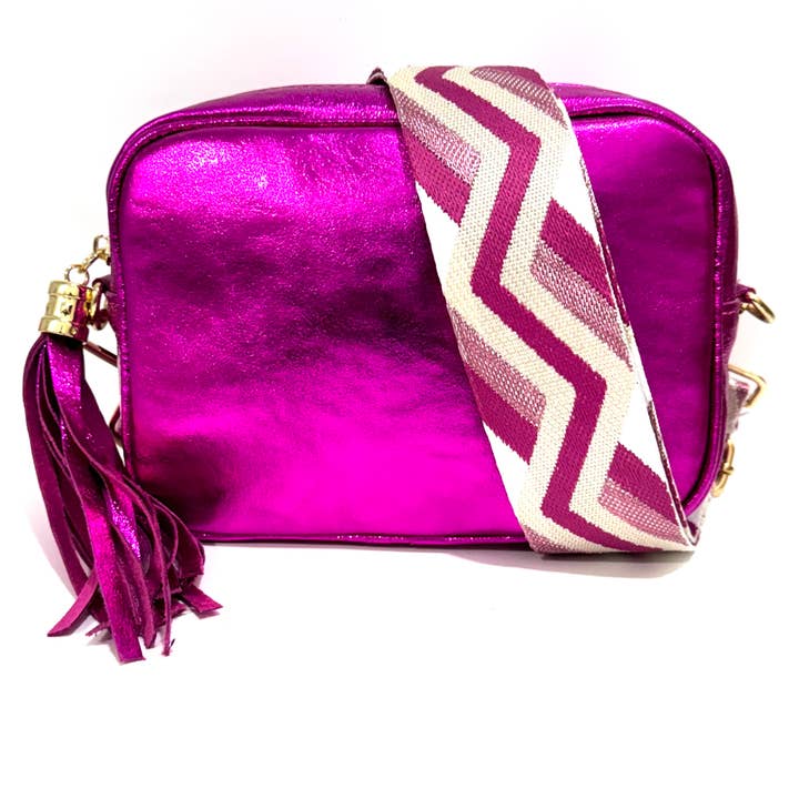 Cassette - Tutti Frutti Crossbody Metallic Fuschia and other Purchase Wholesale cross purses. Free Returns & Net 60 Terms on Faire trending on Faire.