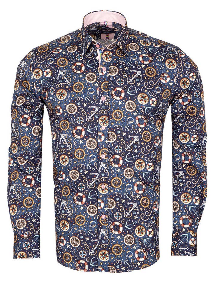 Nautischer Druck mit passendem Taschentuch für den Großhandel von Makrom