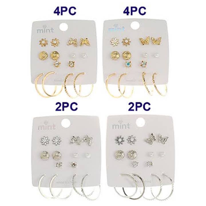 Atlas Fashion - Wholesale Jewelry Set - 7 Pair Hoop & Stud Earring Set1