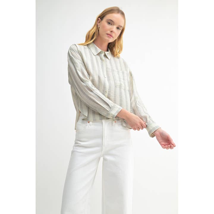 GREY MULTI STRIPE SHIRTS for wholesale on Faire6