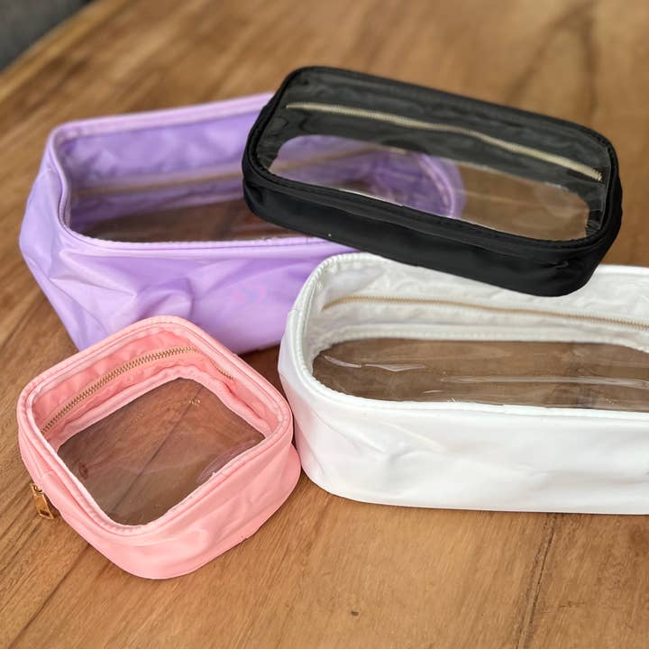 Palmy Pineapple - Vente Pochette – femme - Petits sacs en nylon à deux côtés transparents pour patchs à lettres2