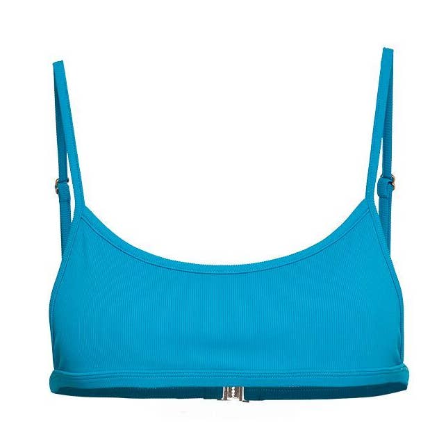 Olivia Sport Top - Sarcelle côtelée pour la vente par Zavina Swim