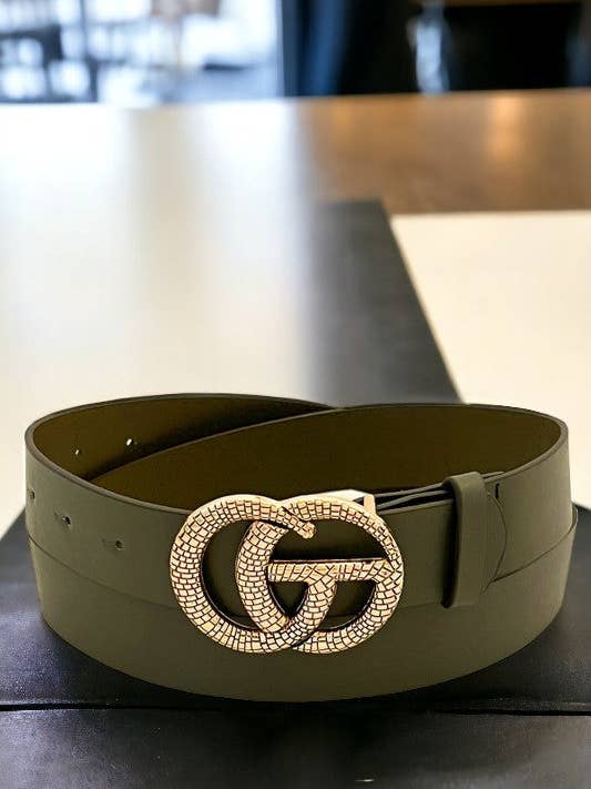 Bred bälte med spänne i konstläder för wholesale av Andrea Bijoux