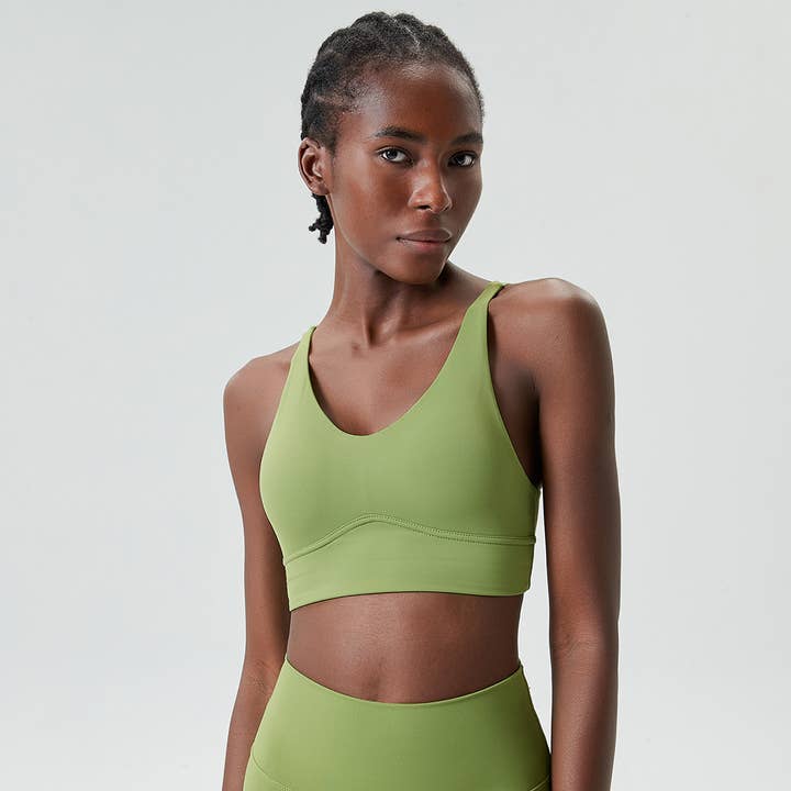 Sodalemon - Wholesale Sports Bra - Women's - Cross Back High Support Yoga Top Fitness Sport Bra8