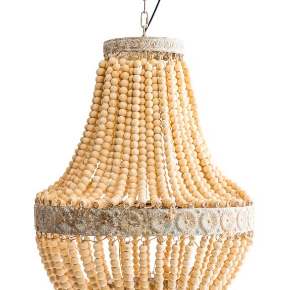 McGowan & Rutherford Ltd - Wholesale Chandelier/Hanging Light - Large Bohemian Wooden-Beaded Chandelier0