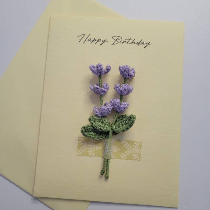 Personalised Lavender Greeting Card for wholesale by J.Crafter