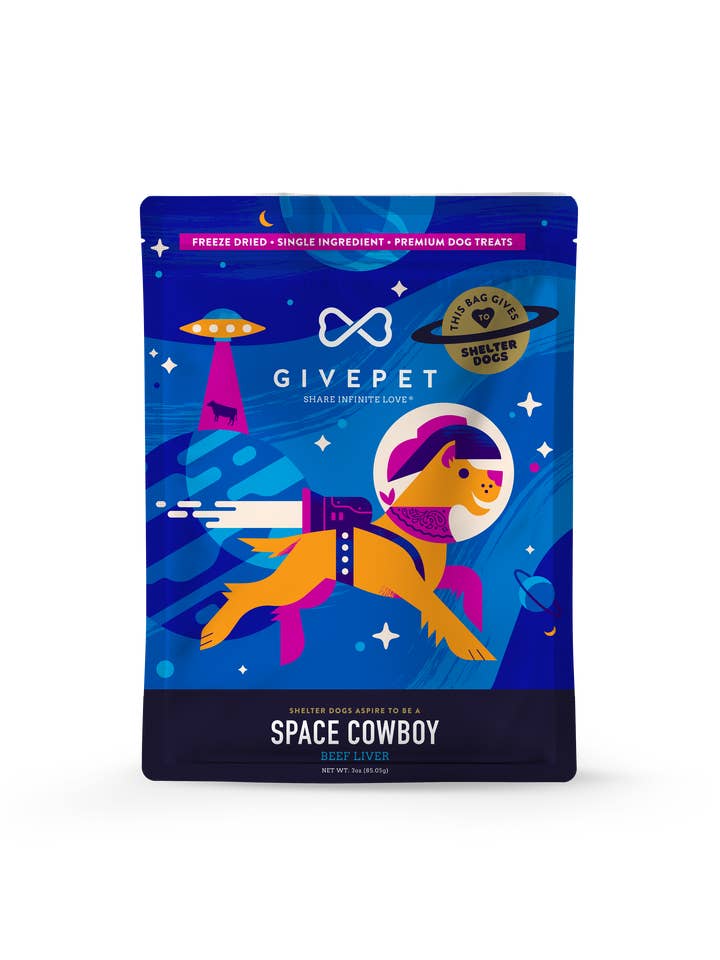 GivePet Space Cowboy Freeze-Dried Dog Treats for wholesale by GivePet