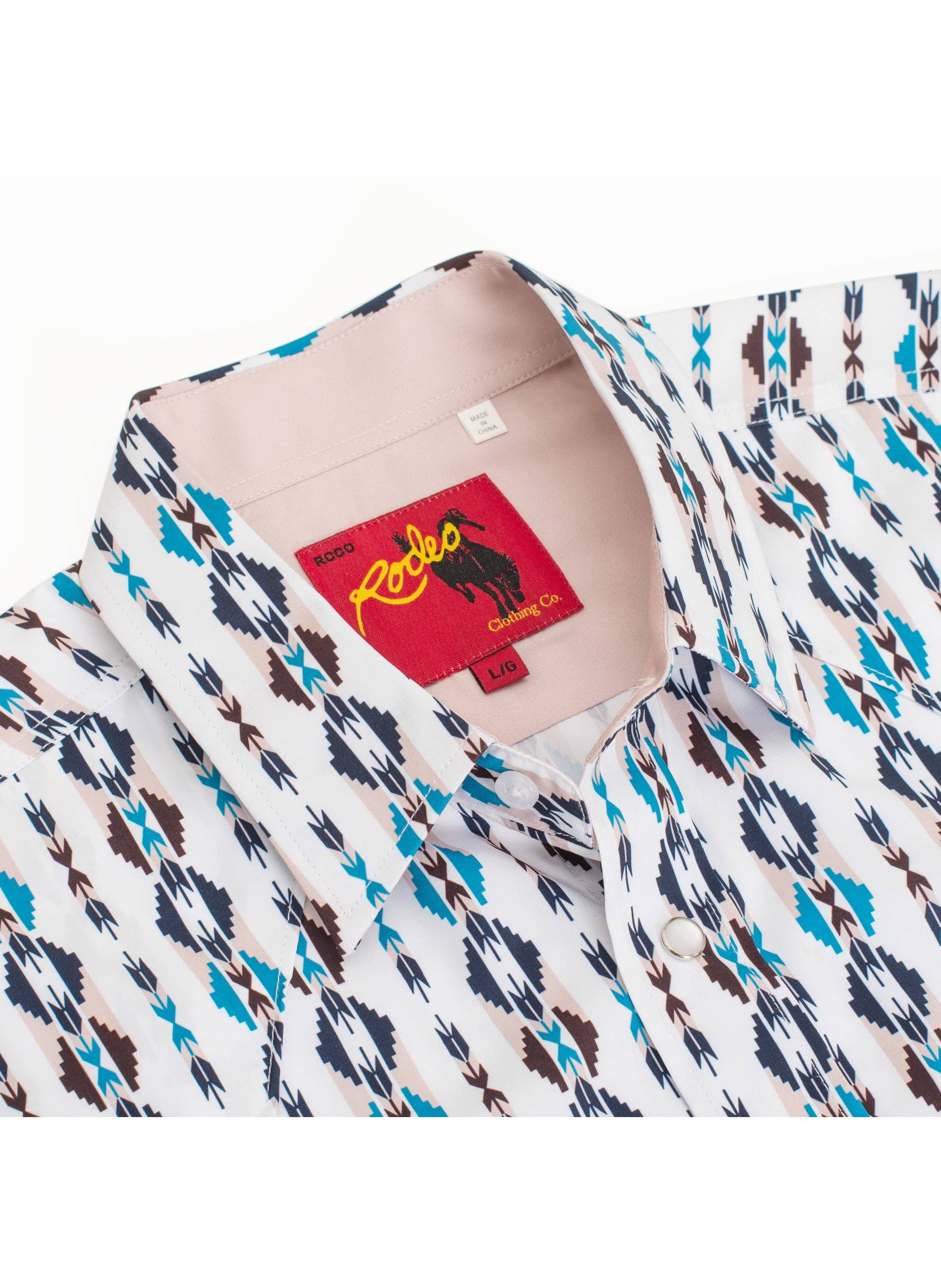 Rodeo Clothing - Wholesale Button Down Shirt - Men's - Men's Western Pearl Snap Aztec Print Shirt-MPS110S-10522