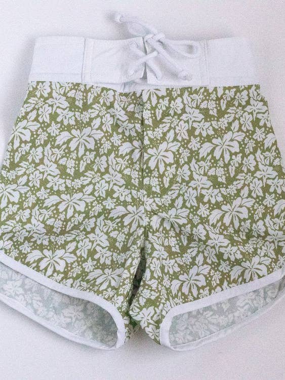 Gröna Hibiscus Surfshorts för barn för wholesale av Malo Kai