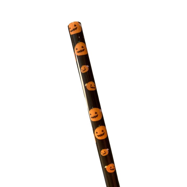 OMG Cups! - Wholesale Drinking Straw - Pumpkin Print Straw (24oz) - Individual