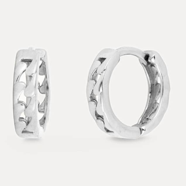 Argola Cubana (Prata) por atacado de Twistedpendant