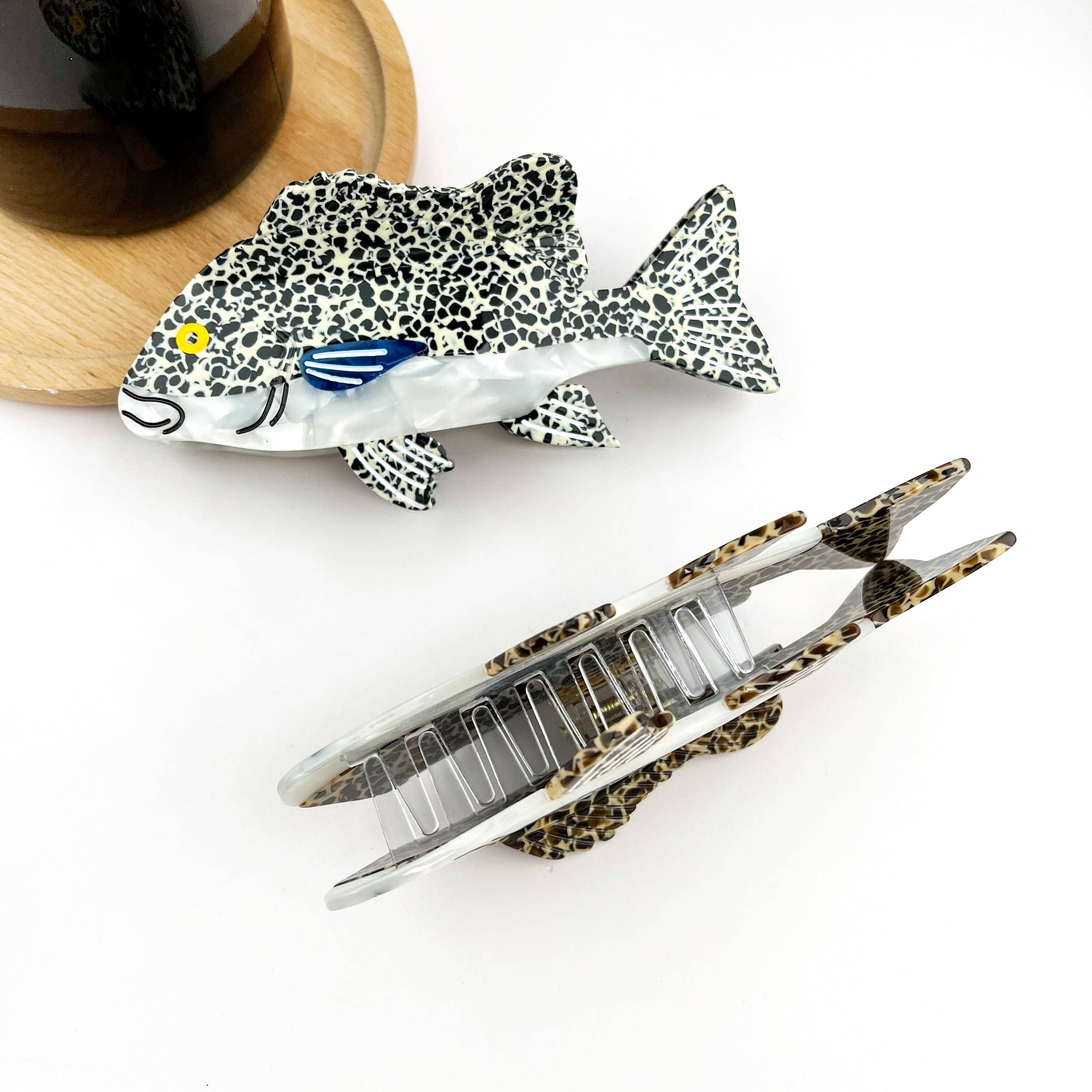 TheDivaSoap - Vente Pince à cheveux – femme - Pince à cheveux griffe Mérou, collection Poisson2