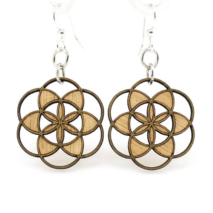 Seed of Life Blossoms Earrings for wholesale by Green Tree Jewelry