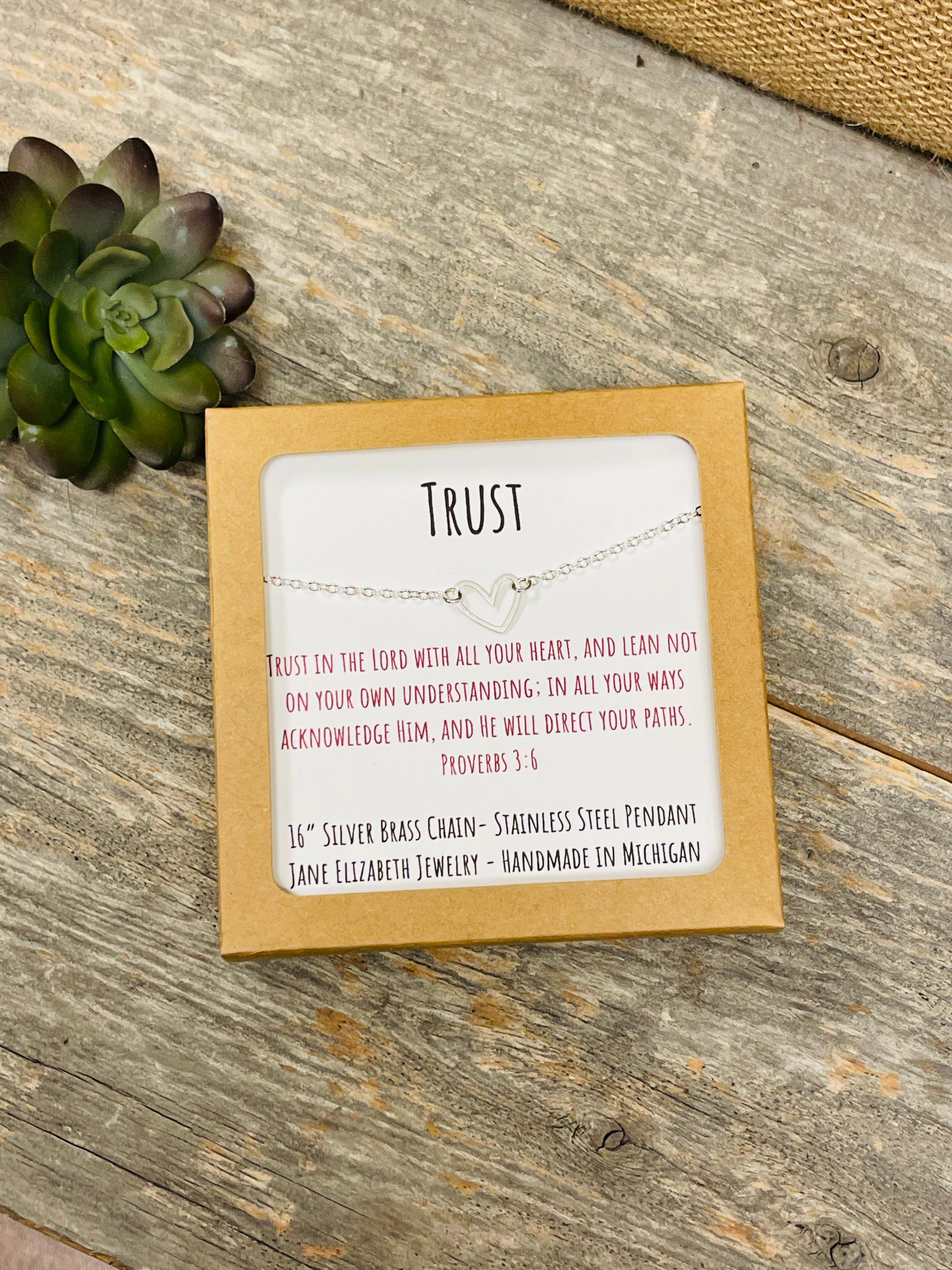 Jane Elizabeth Jewelry - Wholesale Pendant/Charm Necklace - Gold Heart Necklace, Christain Bible Verse Jewelry Gift5