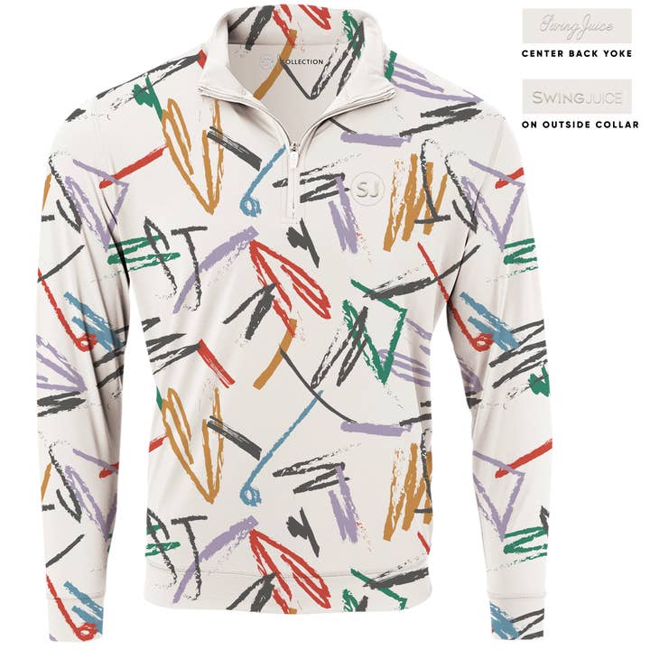 Golf Strokes Men's Quarter Zip for wholesale by SwingJuice