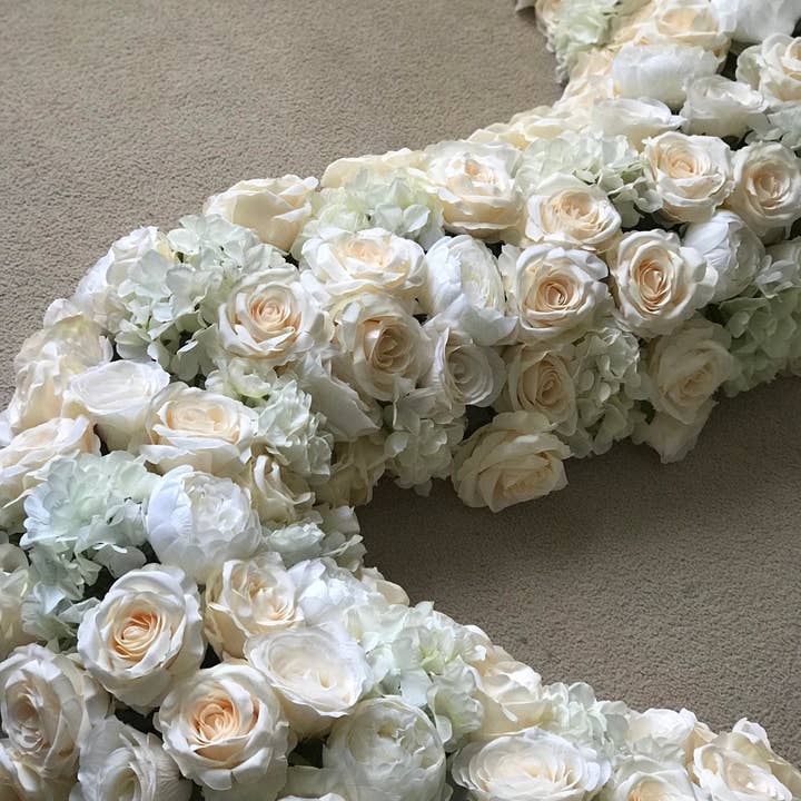 IVY CRUZ - Wholesale Bunting/Garland - Cream Flower Garland, Ivory Wedding Garland, Wedding Floral