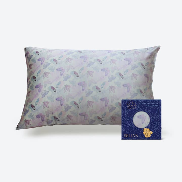 Butterfly Mulberry Silk Pillowcase with Scrunchie and other Purchase Wholesale silk pillowcases. Free Returns & Net 60 Terms on Faire trending on Faire.