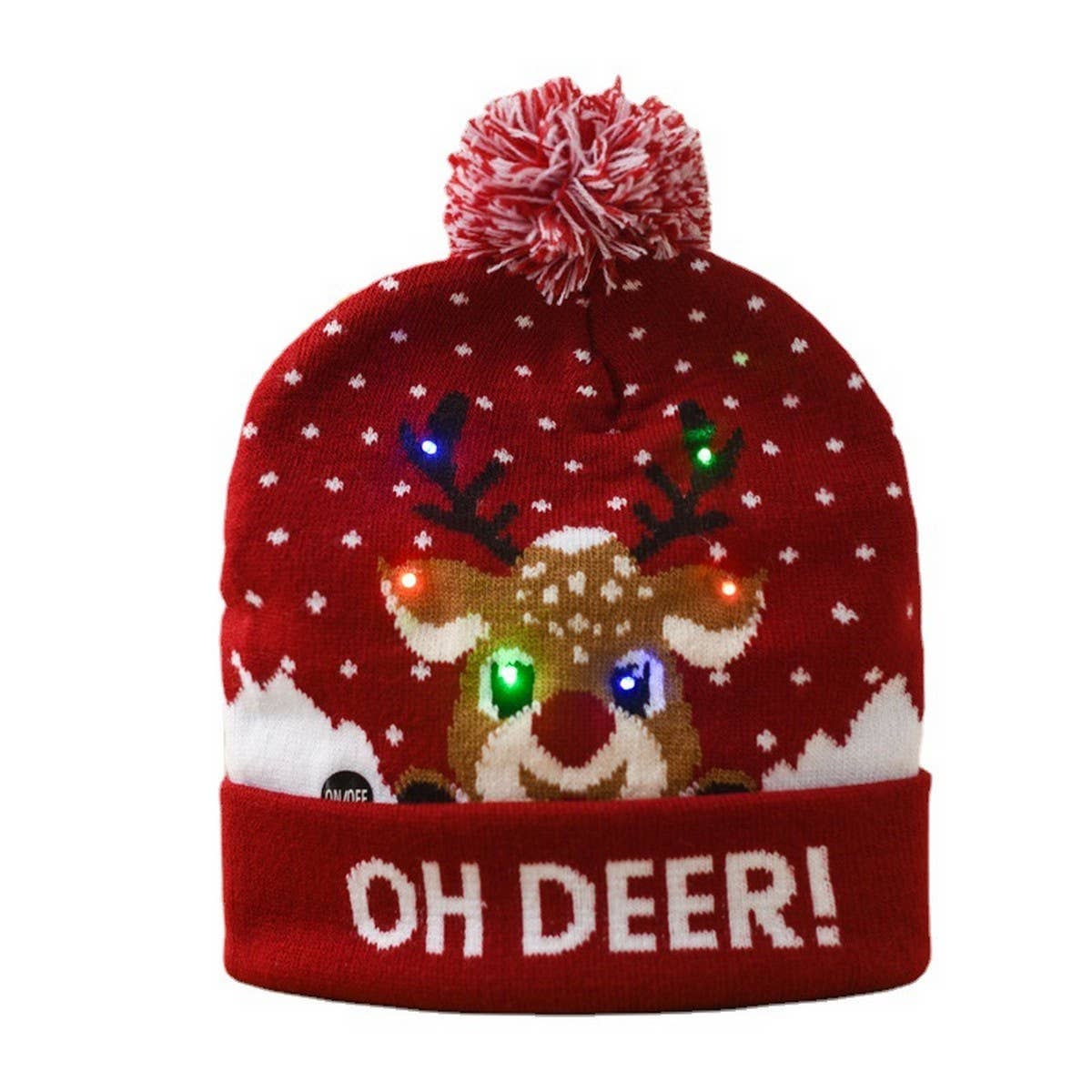 ACCITY - Wholesale Santa Hat - CHRISTMAS LED LIGHT GLOWING KNITTED CHRISTMAS HAT_CWAH231424