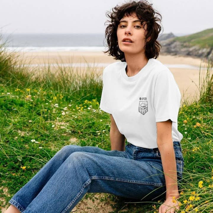 Women's Graphic Tees- Camper Badge T-shirt for wholesale by Union of Surf