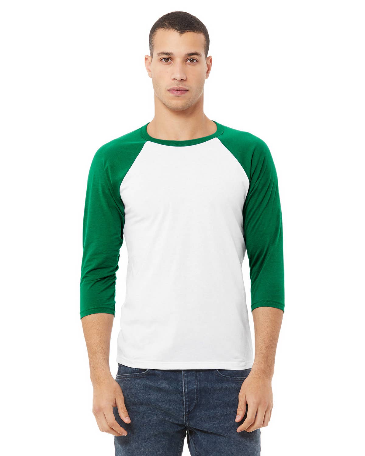 Total Apparel - Wholesale T-Shirt - Men's - Bella + Canvas 3200 - Unisex 3/4-Sleeve Baseball T-Shirt4