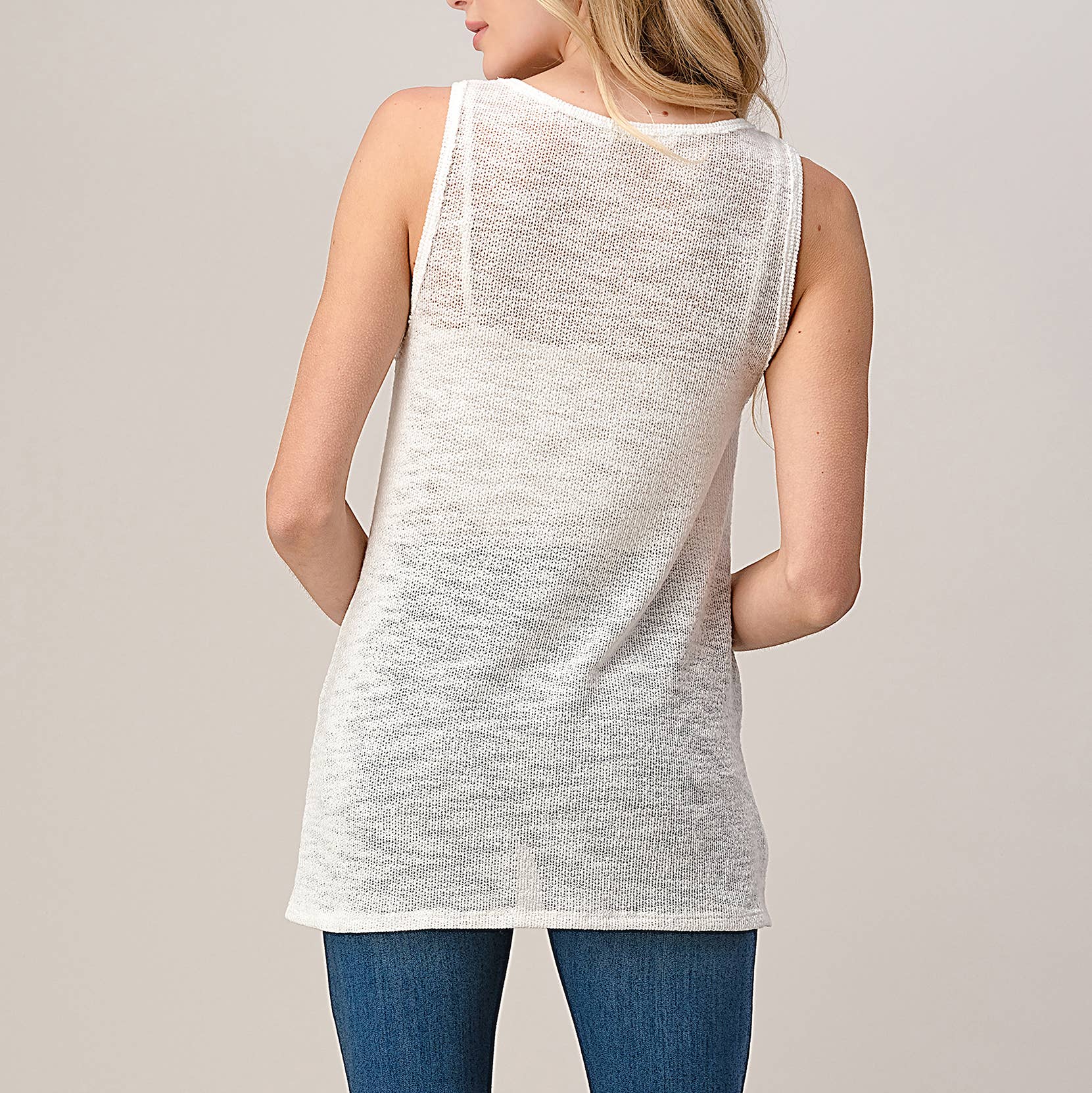 Heimious - Vendita all'ingrosso Canotta - Donna - Canotta Slub Texture con spacchi laterali, T46723