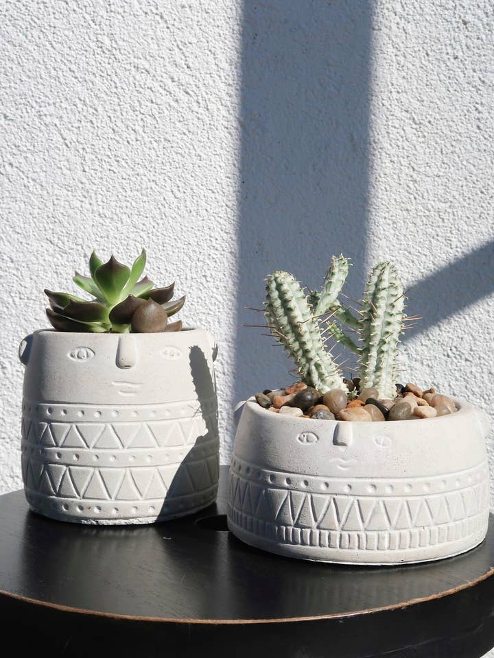 Plantadores de concreto de estilo nórdico por atacado de Autumn Moon