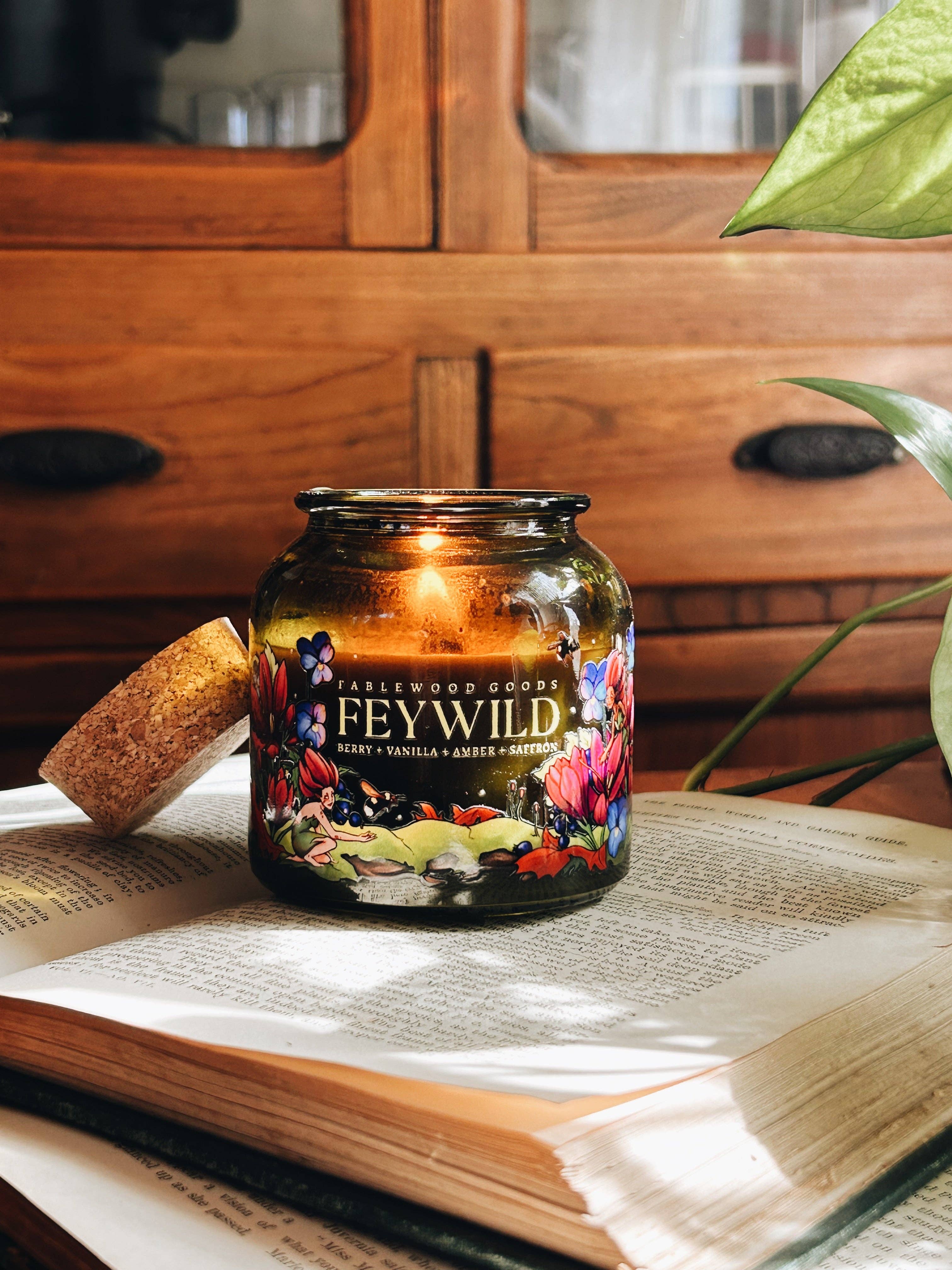 Fablewood Goods - Wholesale Jar/Filled Candle - Feywild | 8oz Apothecary Soy Candle1