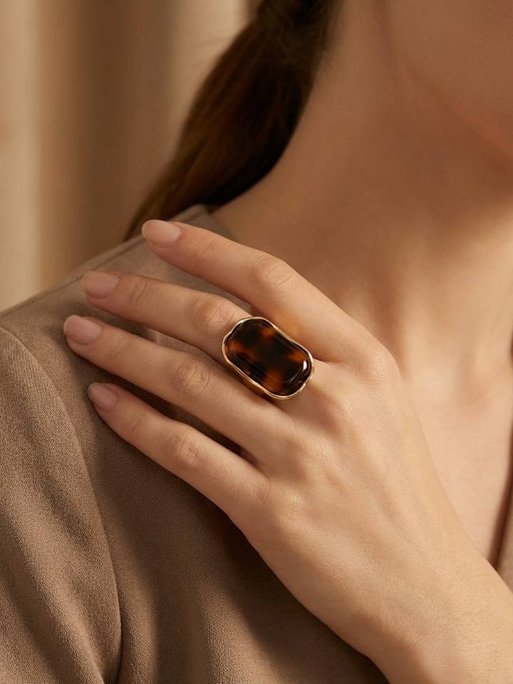 Stainless steel ring 424RX294 for wholesale by BYREN | ÉLINE L'ATELIER