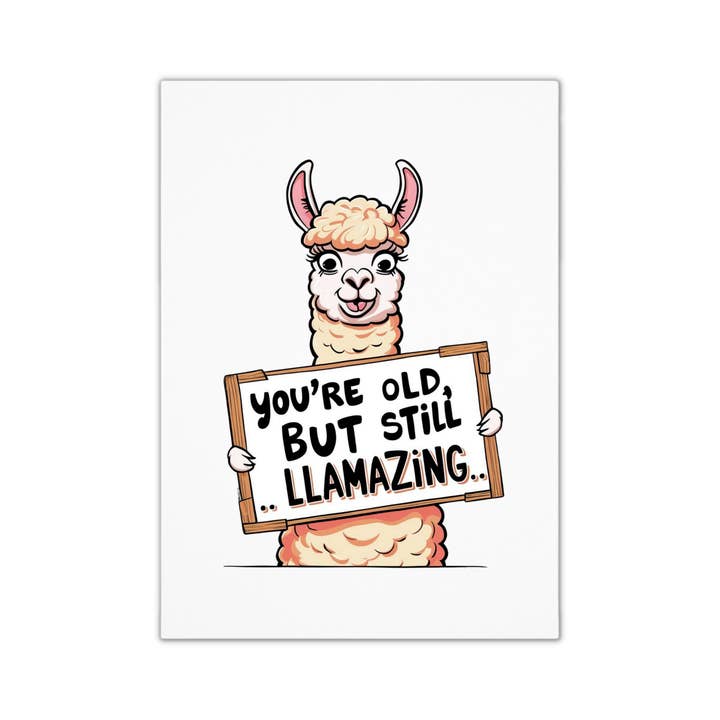 Biglietto di Compleanno Unico e Divertente - Lama per la vendita all'ingrosso da parte di Smirk & Scribble