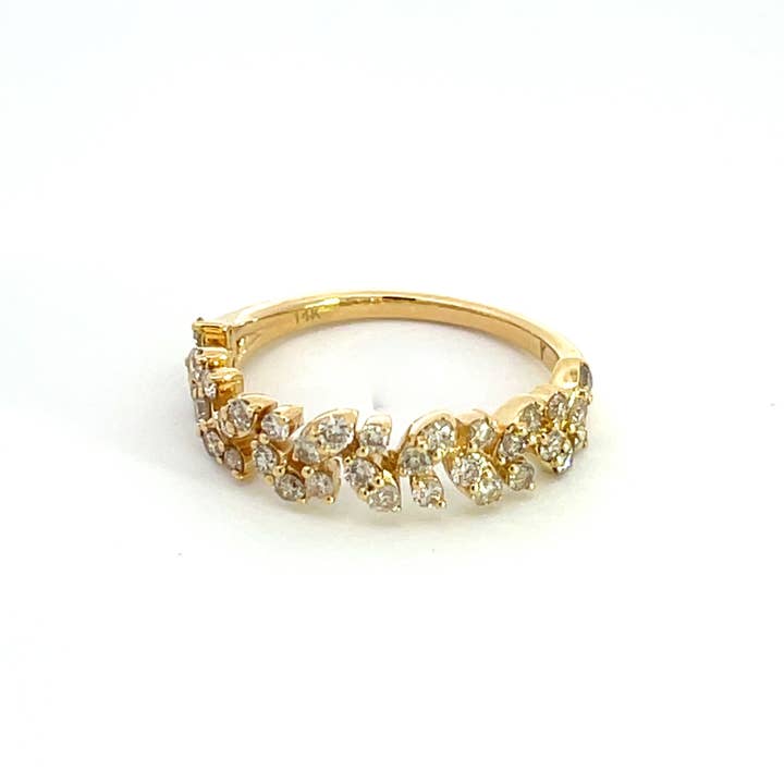Anello con Foglie in Oro Massiccio 14k. RAH00816 per la vendita all'ingrosso da parte di Tresor Jewelry Inc.