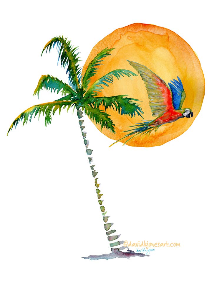 "TATS Trip Around The Sun" (tropical Art Print) for wholesale by davidkjonesart