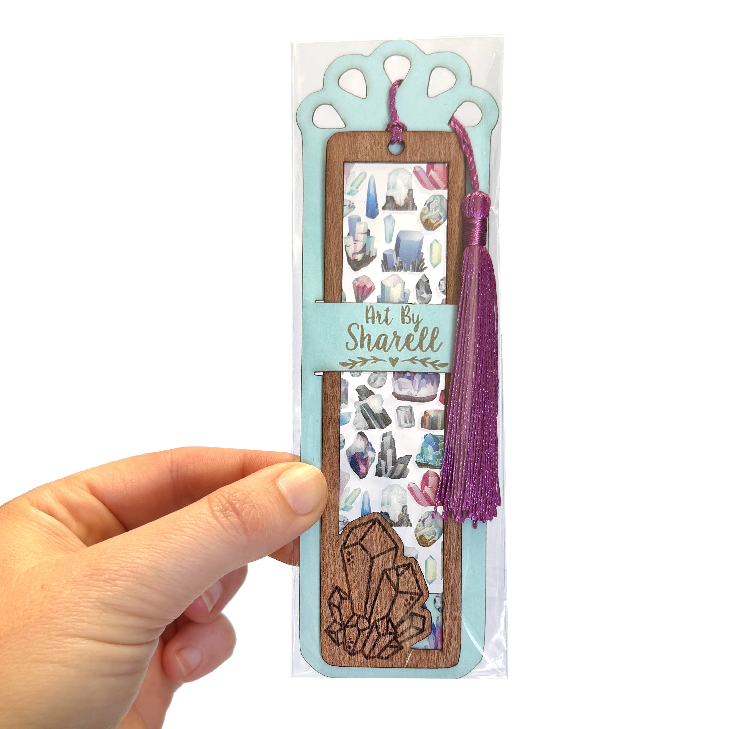 Art by Sharell - Wholesale Bookmark - Crystal Bookmark | Wood & Acrylic Tassel Bookmark1