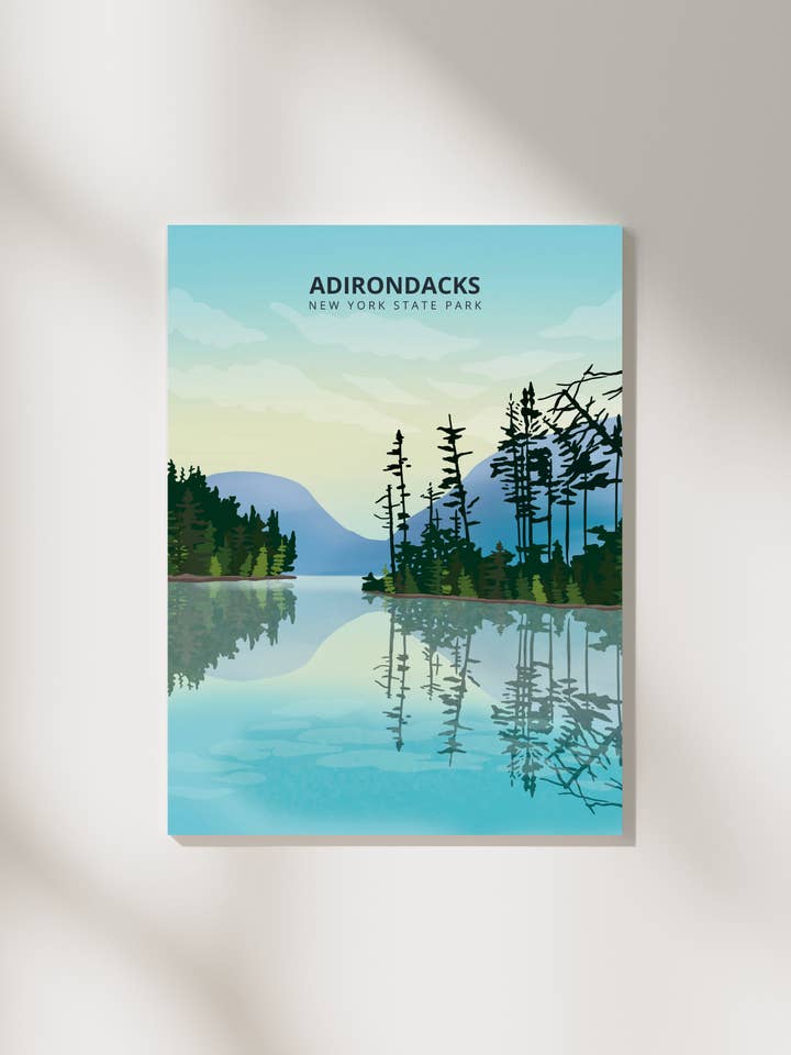 Impression du lac Colden - Adirondacks, New York pour la vente par Boreas Design Shop