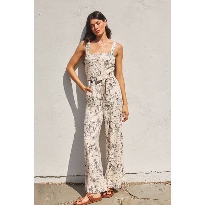 Sail Away Straight Neck Wide Leg Jumpsuit for wholesale by Dress Forum