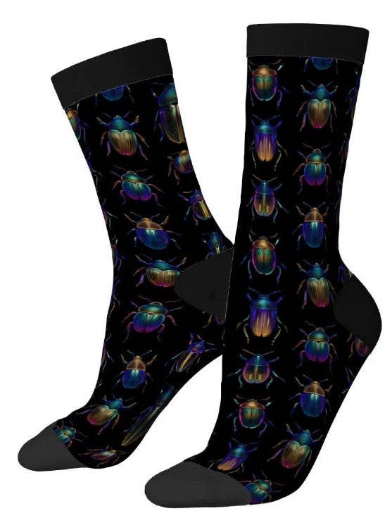 Novelty Socks - Rainbow Beetles for wholesale by Witchwood Bags