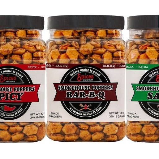 Smokehouse Crackers - Wholesale Crackers - Smokehouse Poppers 3ct "Tester" 12 oz Jars0