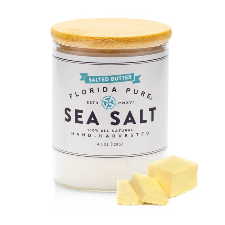 Salted Butter Sea Salt l Flaked l All-Natural l Gourmet for wholesale by Florida Pure Sea Salt