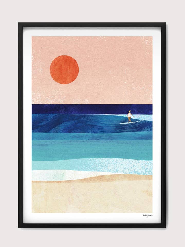 Lámina artística Surf Girl para venta al por mayor de Illustrate