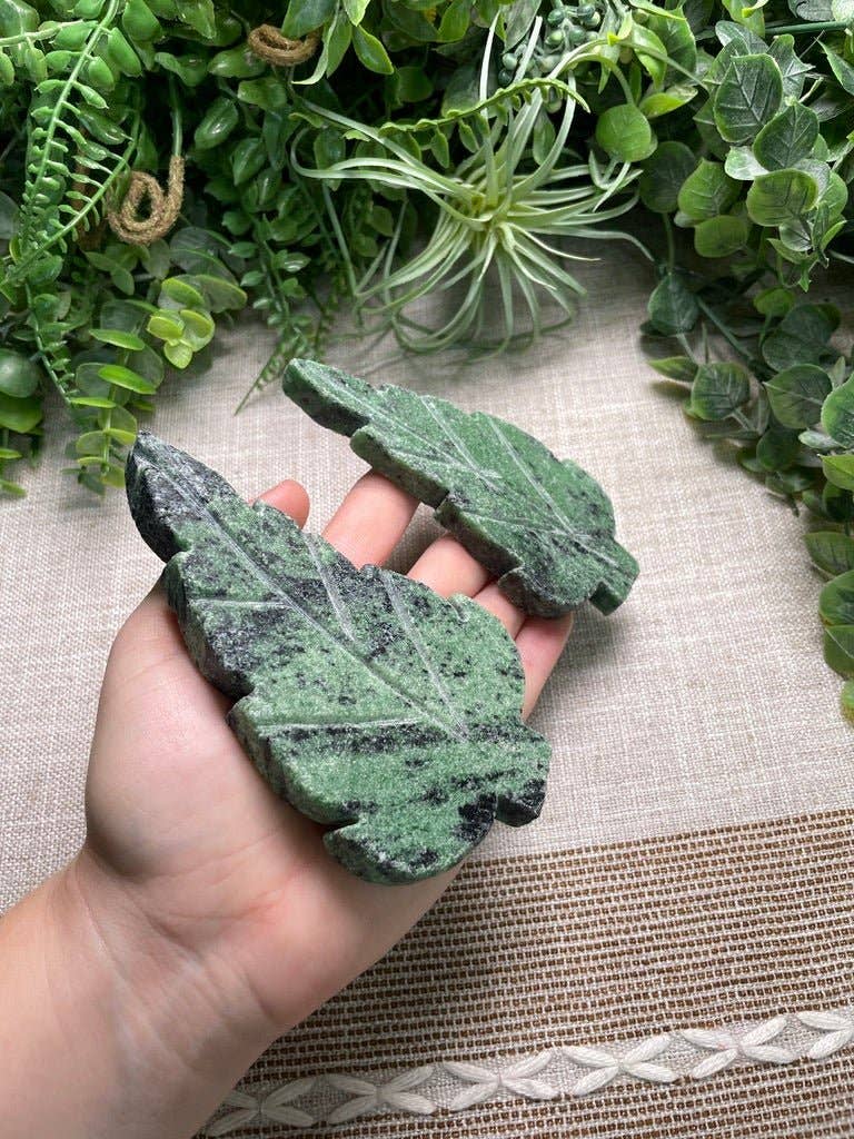 Copper Ashes - Wholesale Spiritual Stone/Crystal - Ruby Zoisite Leaf1