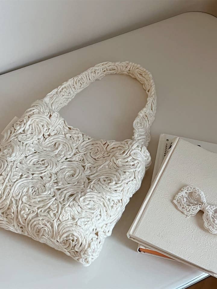 Handcrafted Swirl Pattern Tote Bag for wholesale by EmberLoom