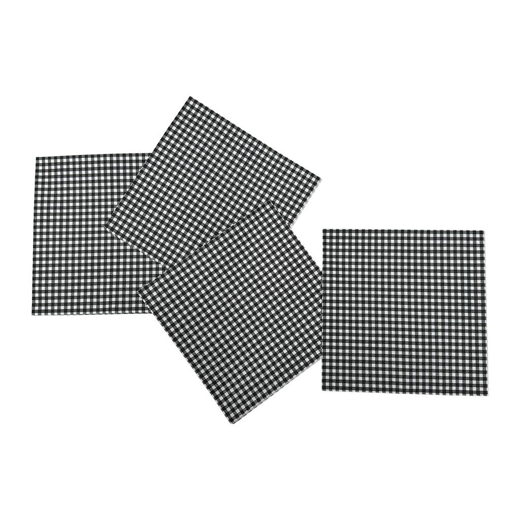 Opjet Paris – wholesale Disposable napkin – black gingham paper napkin x201