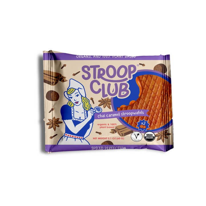 Goodness Goodies – wholesale Biscuit – Chai Caramel Organic & Plant-Based Stroopwafel 2-Pack Vegan1